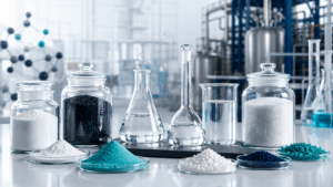 Ilustracja do artykułu o grupach surowców chemicznych w przemyśle